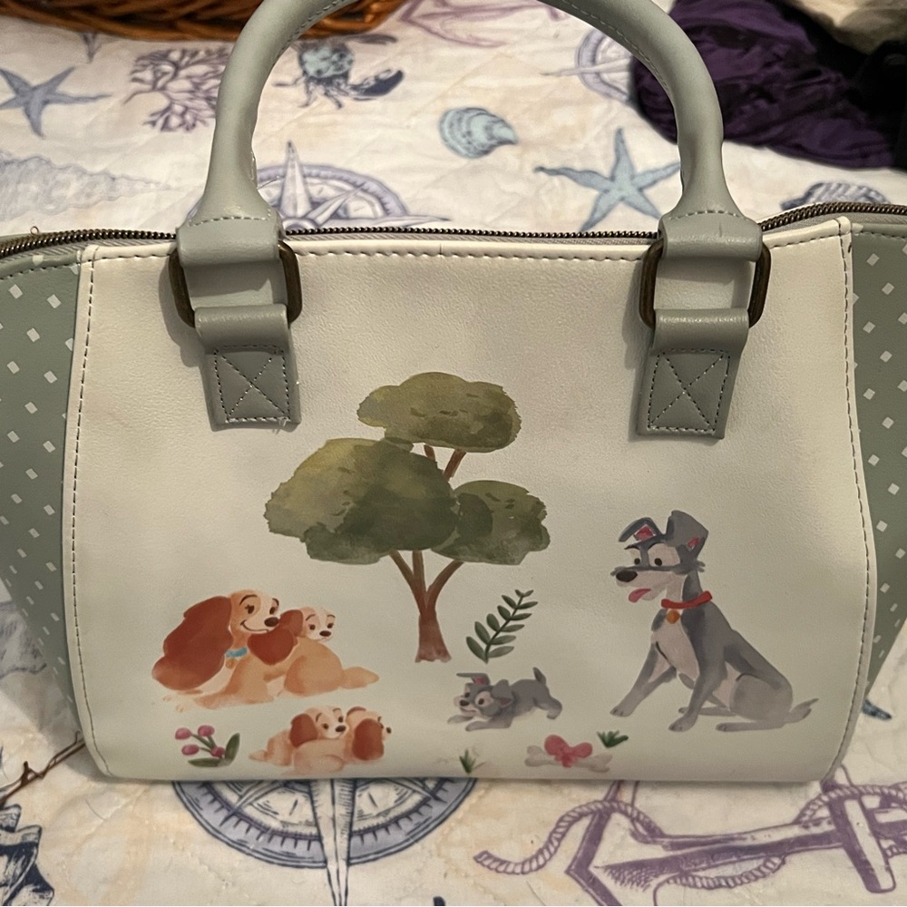 Loungefly satchel purse lady and the tramp in great condition, look at pictures
